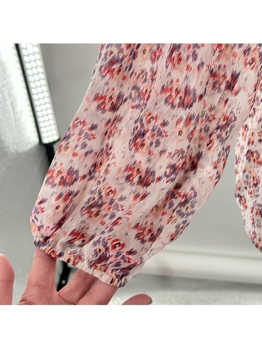 Romeo Juliet Couture Floral Blouse Pink Purple White Small - Picture 7 of 12